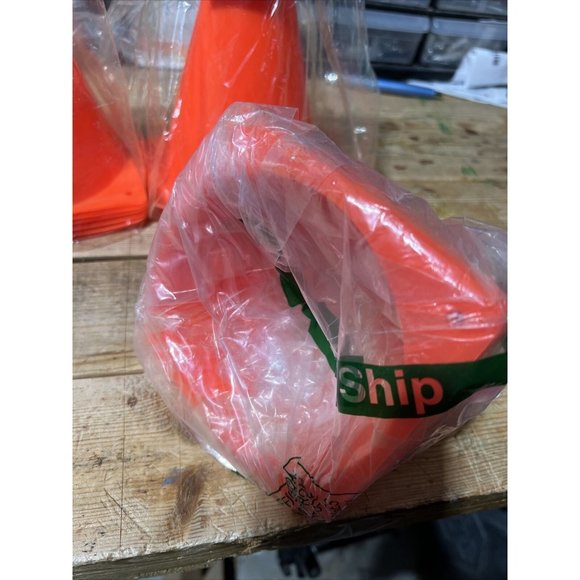 3 Of Dazzling Toys 7 Inch Plastic Traffic Cones - 6 Pack of 7” - Picture 4 of 4